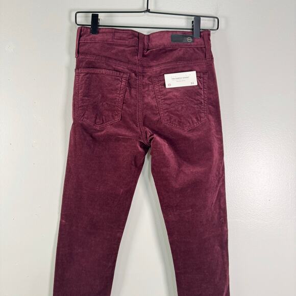 NWT Adriano Goldschmied Women's Red Stretch Mid Rise Cotton Skinny Pant Size 25 - Picture 5 of 10
